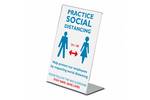 Social Distancing Acrylic Poster Holder and poster