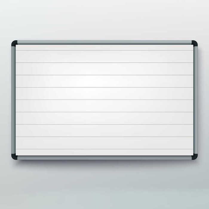 Printed Whiteboard with lines