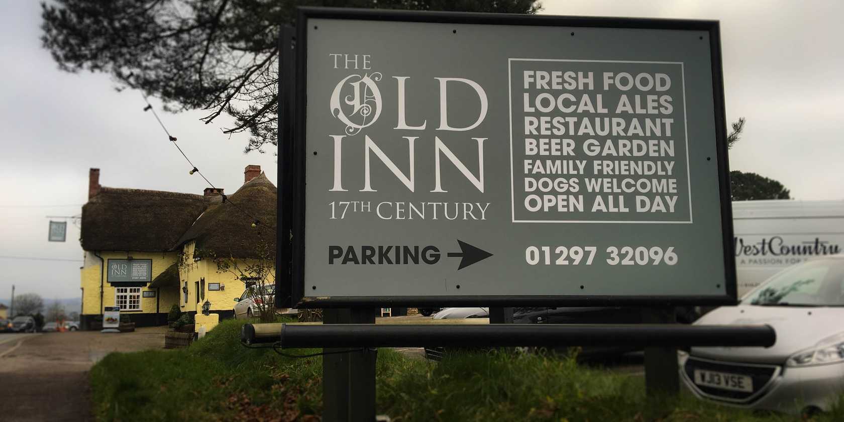 Signage for The Old Inn, Kilmington