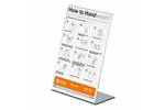 Acrylic Angled Information Poster Display Hand wash and poster
