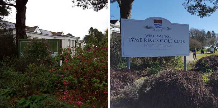 Before and After Signage Lyme Regis Golf Club