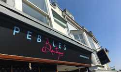 Shop Fascia Signage for Pebbles Boutique, Lyme Regis Shop Fascia Signage for Pebbles Boutique, Lyme Regis
