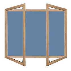 Lockable Wooden Framed Hessian Fabric Notice Board