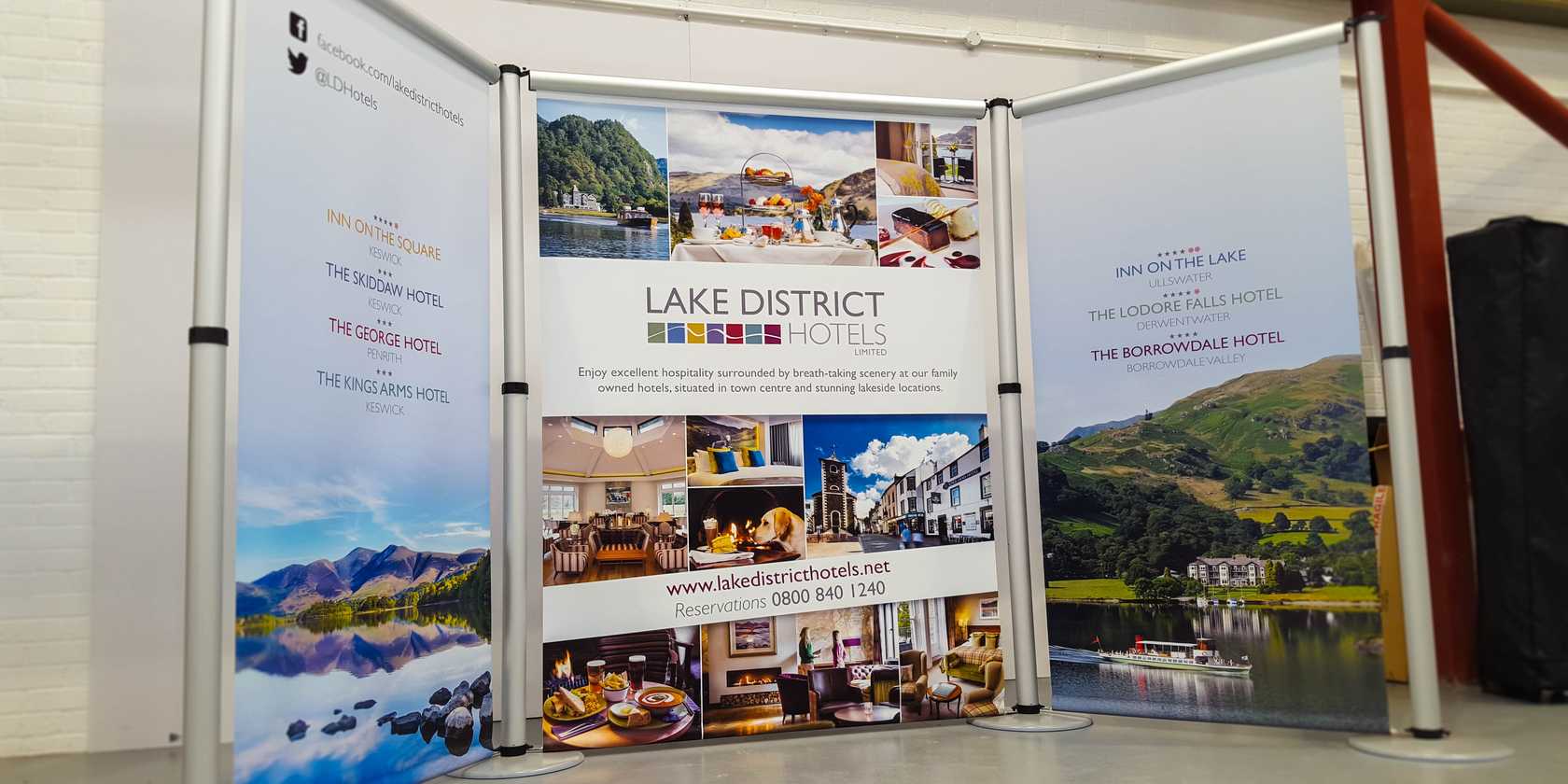Aero Banner Stand Lake District Hotels