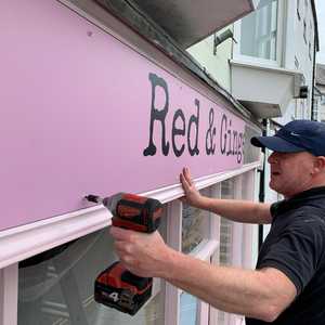 Removal of the old signage