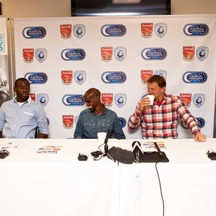 Arsenal Exhibition Stand Tony Adams Mo Farah Fabrice Muamba