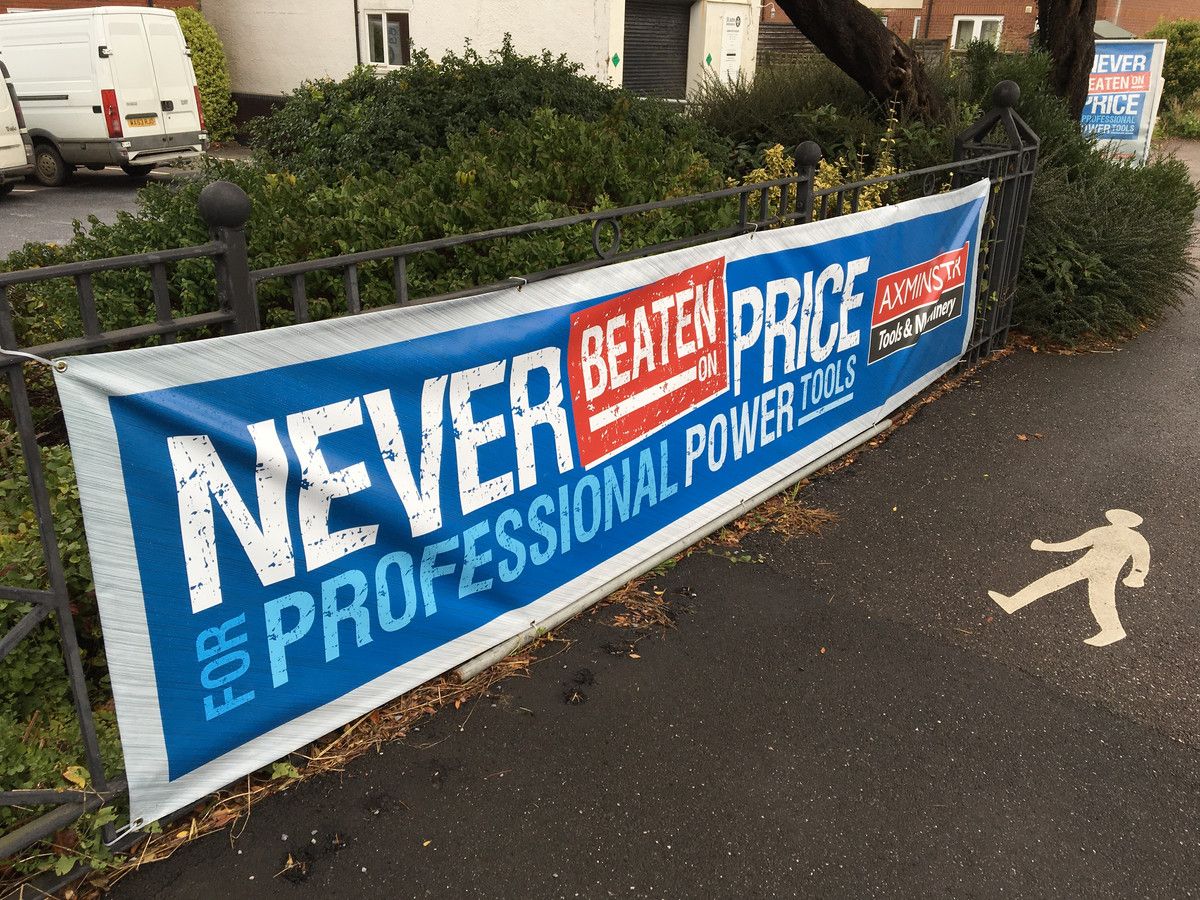 PVC Banner Axminster Tools