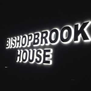 Illuminated Lettering on Totem Sign