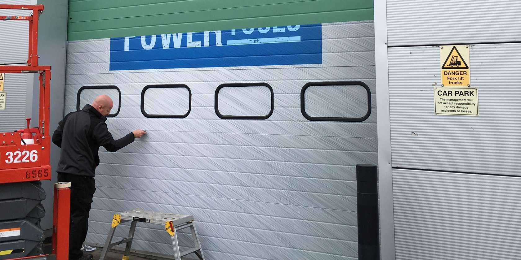 Garage Door Wrap for Axminster Tools