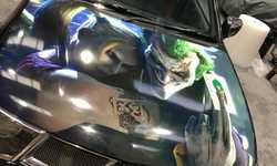Printed Bonnet Wrap: Joker and Harley Quinn Printed Bonnet Wrap: Joker and Harley Quinn