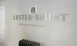 Internal Raised Lettering for Lester Brunt Wealth Management Internal Raised Lettering for Lester Brunt Wealth Management