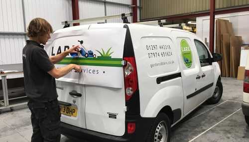 Van Signwriting for Larx Garden Services