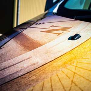 Bonnet Vehicle Wrap Sunset Compass Print