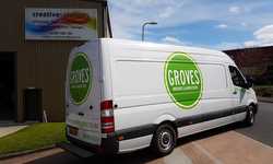 Vehicle Signwriting for Groves Nurseries, Bridport 