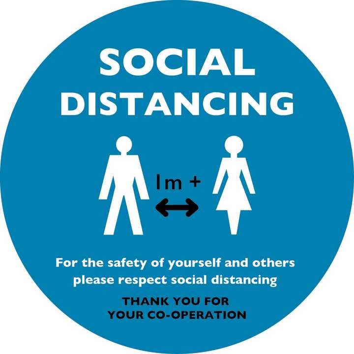 1m metre shop floor stickers Social Distancing Floor Stickers 1 METER FLOOR 