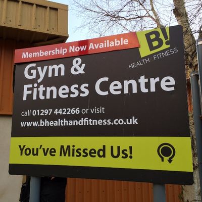 B! Health &amp; Fitness Post Mounted Sign