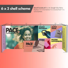 6x3m Shell Scheme Fabric Exhibition Stand