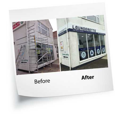 Signage Before and After The Wash House Signage Before and After The Wash House