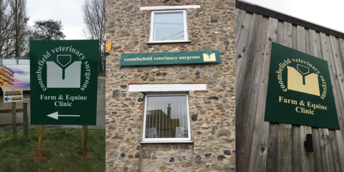 Coombefield Vets Replacement Signage Axminster & Seaton Coombefield Vets Replacement Signage Axminster & Seaton
