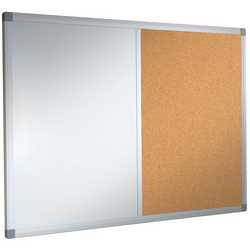 Combination Magnetic Whiteboard With Cork Pin Board