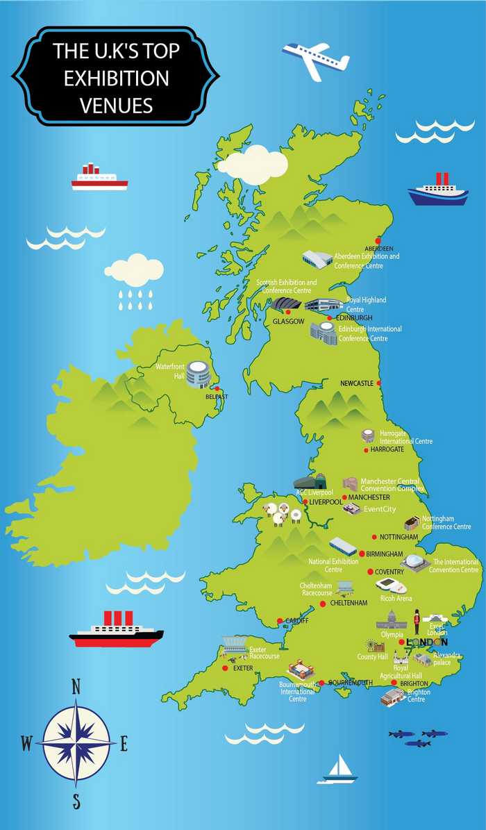 Exhibition Map in UK Exhibition Map in UK