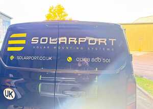 Vehicle Branding Graphics for Solarport's 2024 Ford Transit Custom Vehicle Branding Graphics for Solarport's 2024 Ford Transit Custom