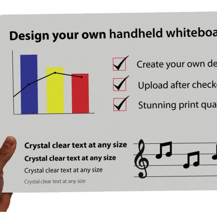 Handheld printed whiteboard for learning