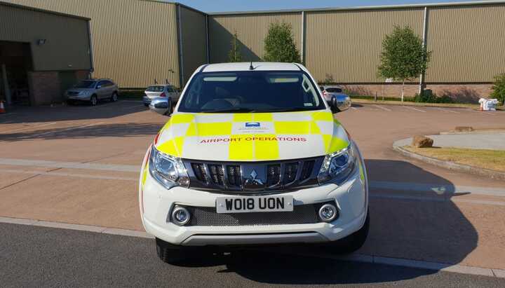 Airport Control Vehicle with reflective graphics