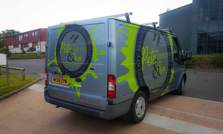 Vehicle Graphics Design and Install for Pete Gruitt & Son