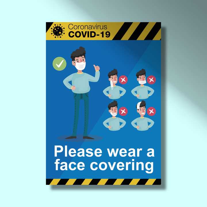 Wear A Face Mask Printed Posters