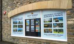 Window Graphics Display for West Dorset Leisure Holidays