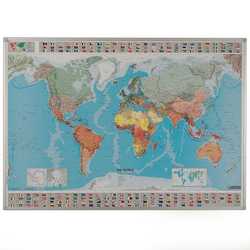 World Map Magnetic Whiteboard