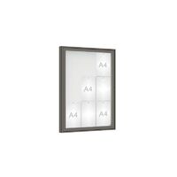 9 x A4 - Procity Grey - Without - 1000 Magnetic External Notice Board