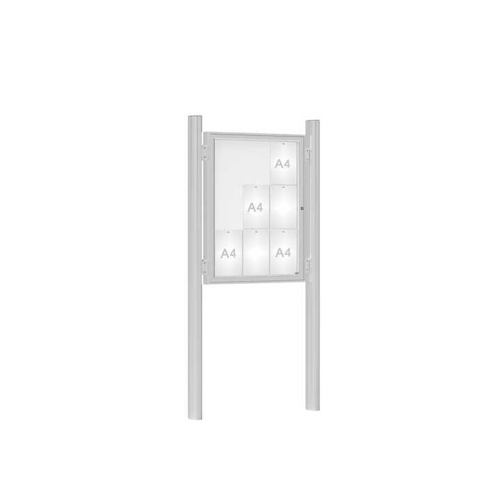 9 x A4 - Root Fixing - Quatro 80 x 125mm Post Kit - Anodised Aluminium - Without
