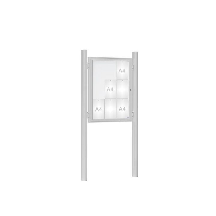 9 x A4 - Root Fixing - Quatro 80 x 125mm Post Kit - Anodised Aluminium - Without