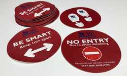Social Distancing Anti-Slip Floor Stickers for Woodroffe School Social Distancing Anti-Slip Floor Stickers for Woodroffe School