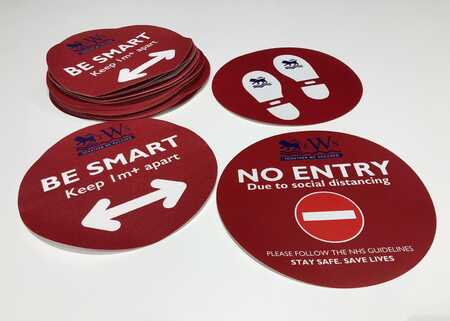 Social Distancing Anti-Slip Floor Stickers for Woodroffe School Social Distancing Anti-Slip Floor Stickers for Woodroffe School