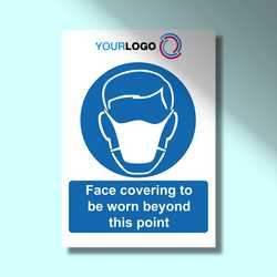 Customisable Recyclable Face Mask Safety Sign Board