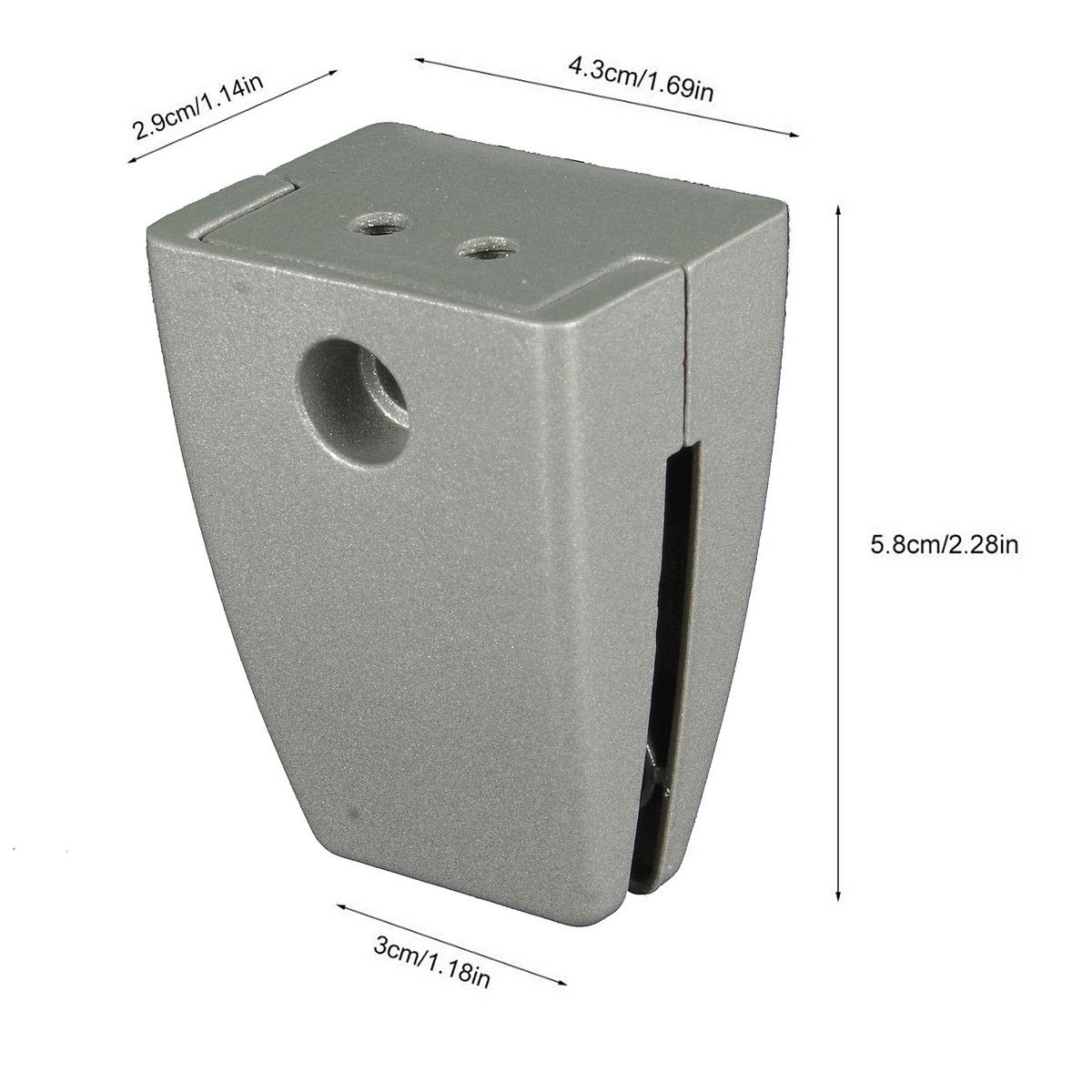 Surface Mounted Bracket for Acrylic Screens Size