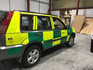 After Vehicle Graphics with Reflective Safety Chevron Kit