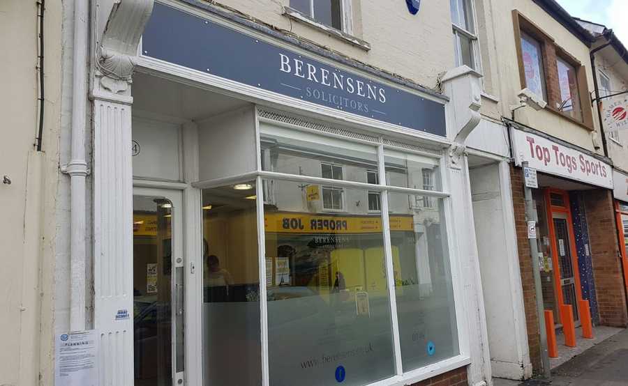 Shop Signage for Berensens Solicitors