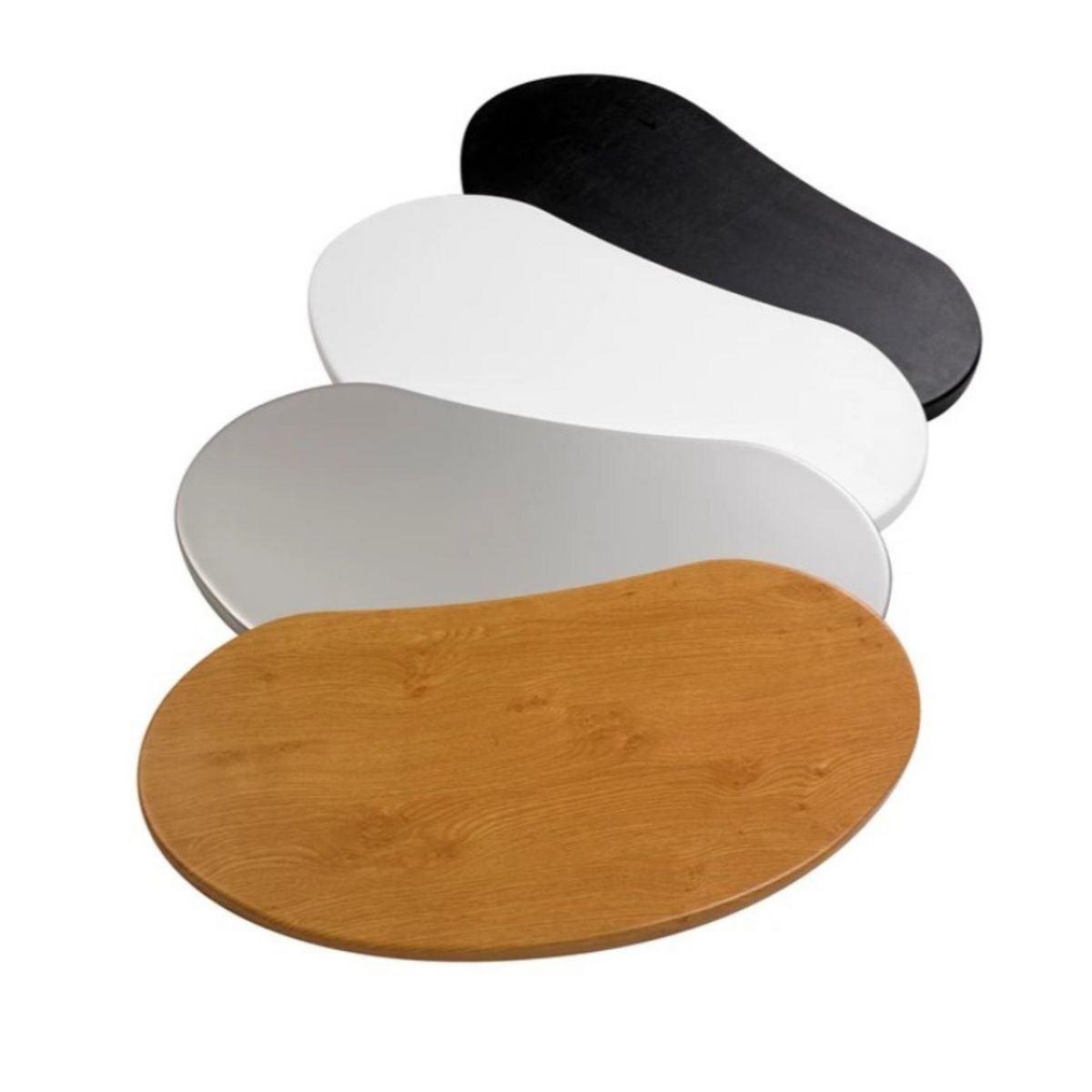 A selection of the Promotor promotional display counter tops including special black or white leatherette, wood effect or silver..jpg