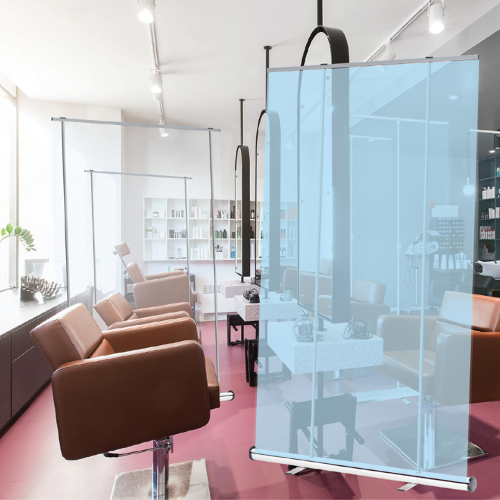 ClearRollupBannerProtectiveScreenHairdresser