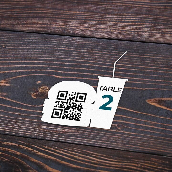 QR Code Stickers for Restaurants and Bars Custom Shape Food