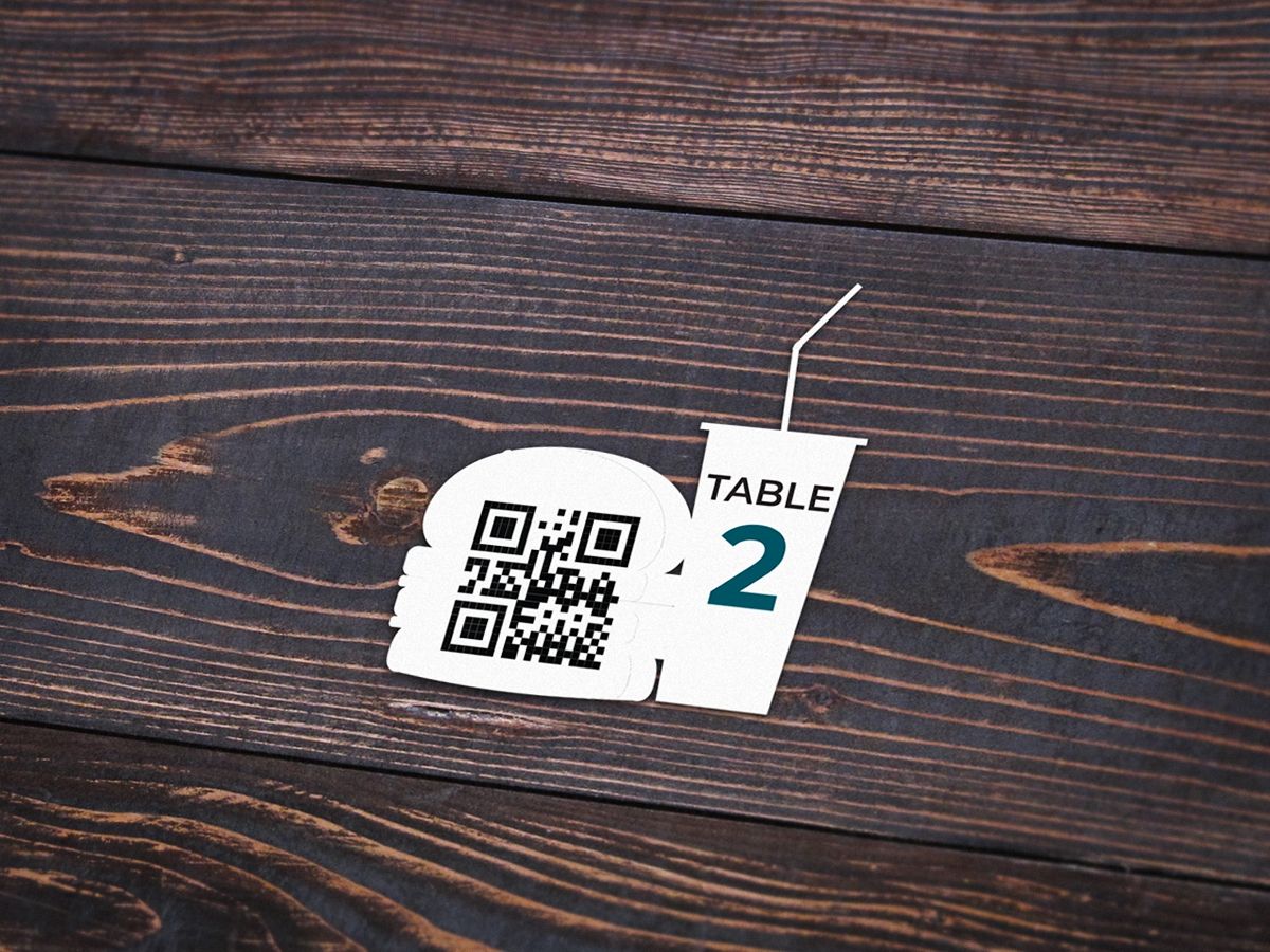QR Code Stickers for Restaurants and Bars Custom Shape Food