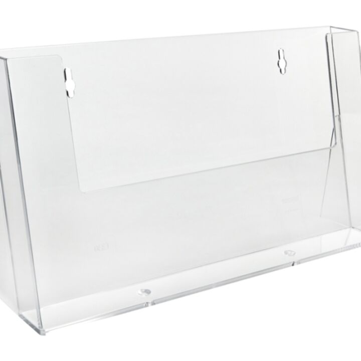 A4 leaflet dispenser landscape made from clear styrene.jpg