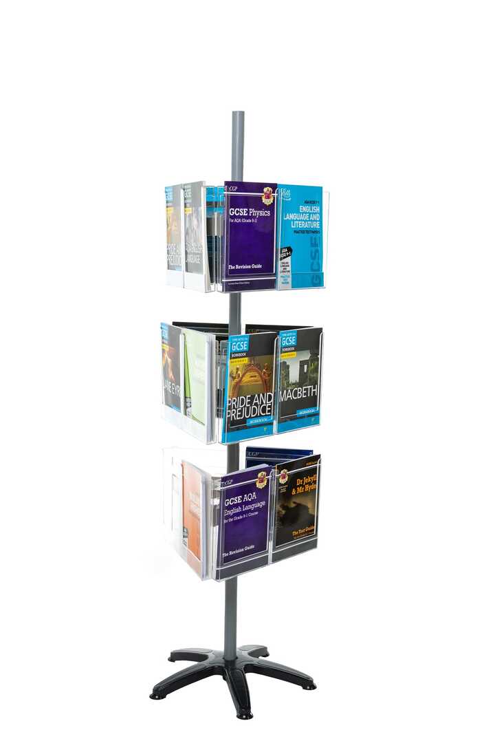 18 x A4 - Transparent /Clear - Expanda-Stand™ Carousel Leaflet Holder