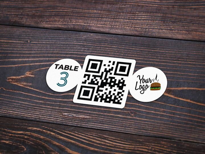 QR Code Stickers for Restaurants and Bars Custom Shape