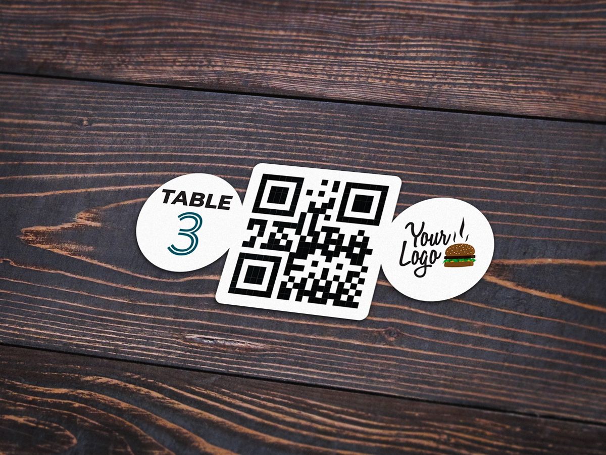 QR Code Stickers for Restaurants and Bars Custom Shape