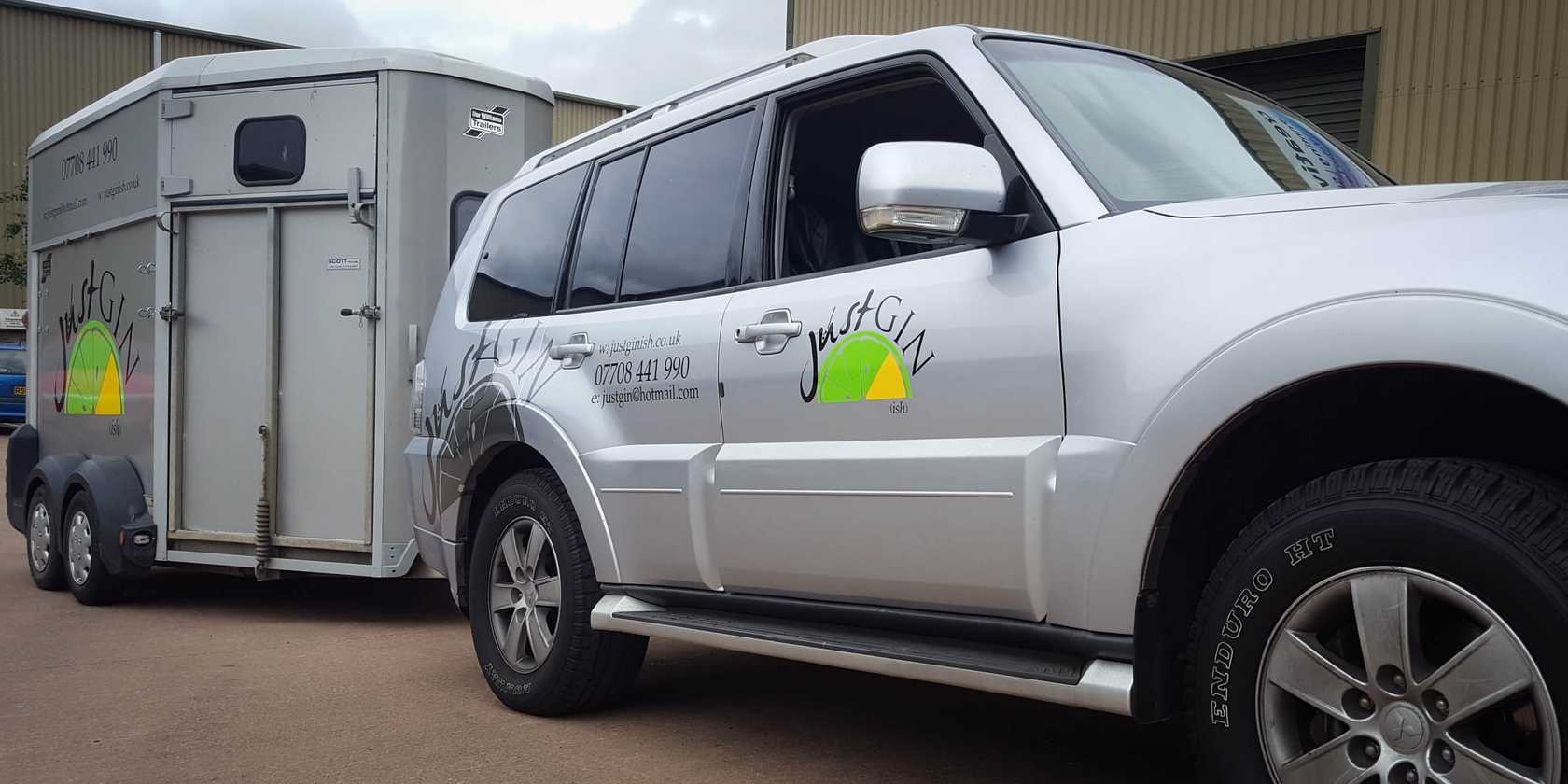 Just Gin Van and Trailer Vehicle Graphics